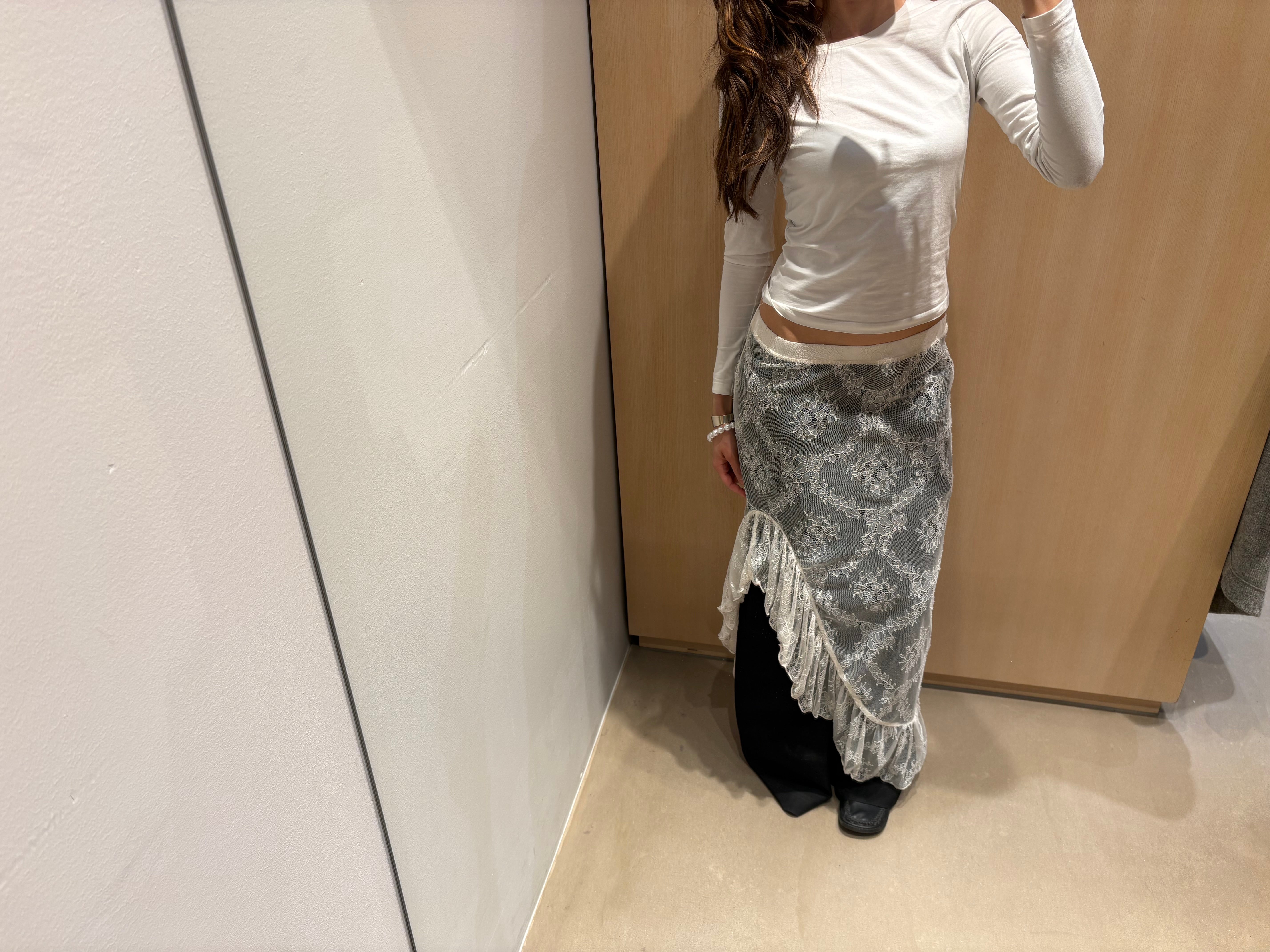 NMLUCIA Long Skirt - Cloud Dancer